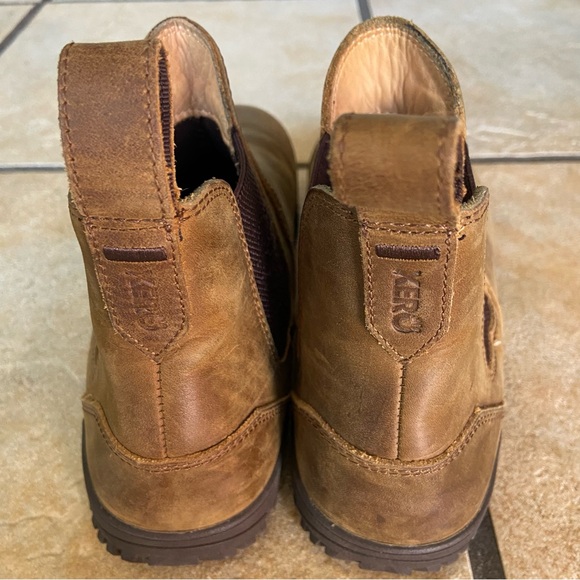 Xero Shoes Ridgeway Chelsea ankle Boot brown tan 8.5 barefoot full grain leather - Picture 6 of 9
